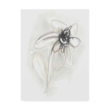 June Erica Vess 'Neutral Floral Gesture V' Canvas Art,14x19